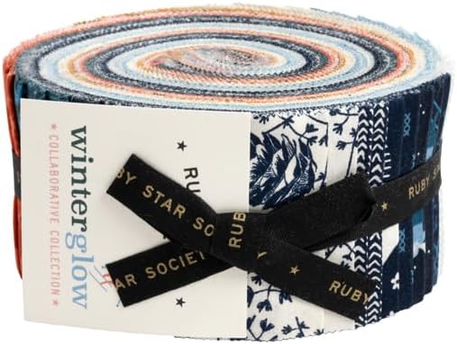 Winterglow Jelly Roll (40 Pieces) by Ruby Star Society Collaborative for Ruby Star Society 2.5 x 44 inches (6.35 cm x 111.76 cm) Fabric Strips