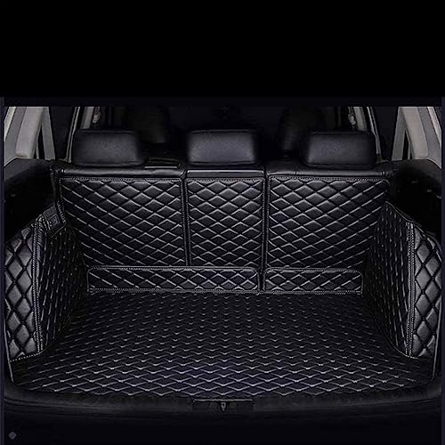 Tapis Coffre Voiture pour Citroen DS7 Crossback 2000-2024 2025, Cuir PU Imperméable Durable Antidérapant Et Anti-Usure Anti Rayures Protection(Black)