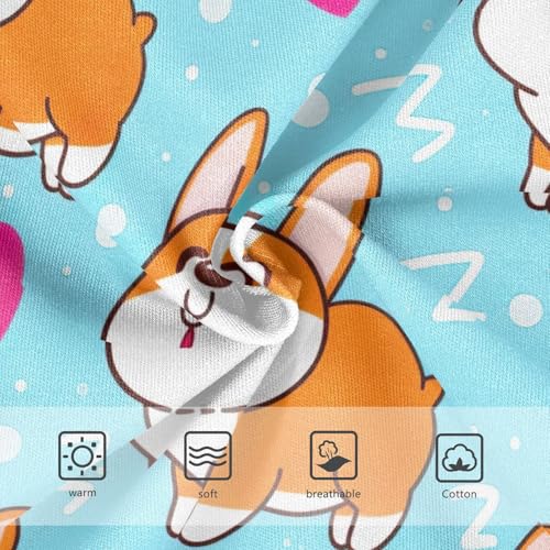 Toddler Underwear Floral 2t Cotton Panties Little Girl Flower Briefs Girls Undies Cute Cartoon Corgi Dogs Light Blue3