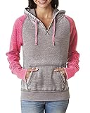 J. America-Ladies' Zen Fleece Raglan Sleeve Crewneck Sweatshirt-8927