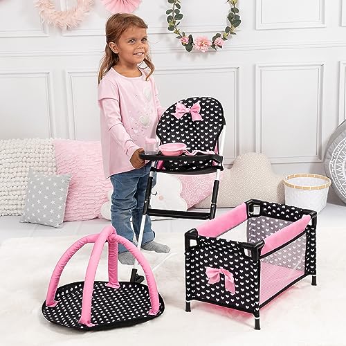 Bayer 9 Piece Doll Travel Set - Bed, Highchair & More for 18 Inch Dolls by Bayer - Used condition - Image 2