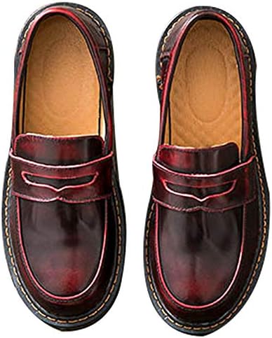Women’s Casual Genuine Leather Penny Loafers Driving Moccasins Slip-On Boat Flats Shoes
