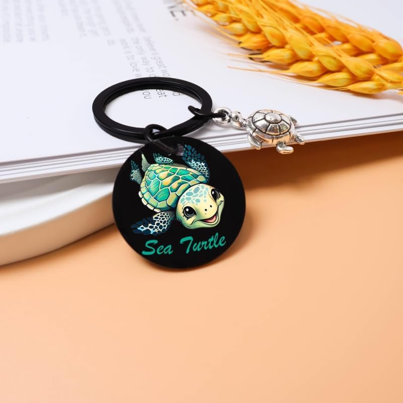 Turtle Keychains Turtle Gifts for Women Cute Sea Turtles Stuff Turtles Themed Gifts for Travel Turtle Lovers Woman Men Family Friends Birthday Halloween Christmas Gift Turtle Accessories Keyring
