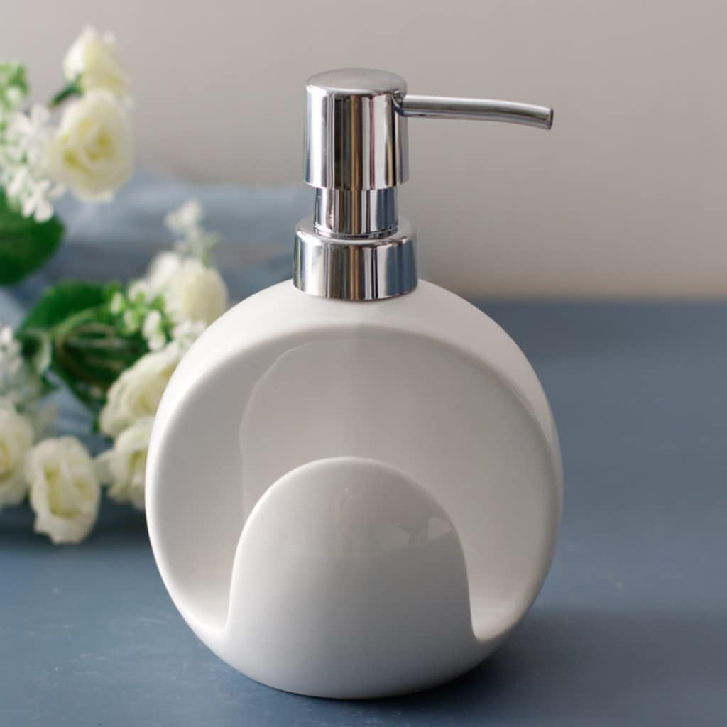 Pump Bottle Dispenser,Lotion Pump Bottles,380ml Ceramic Soap Dispenser, Bathroom Kitchen Soap Dispenser, Hotel Bottled Soap Dispenser, Suitableffor All Kinds Of Liquids Liquid Soap Dispenser(Black)