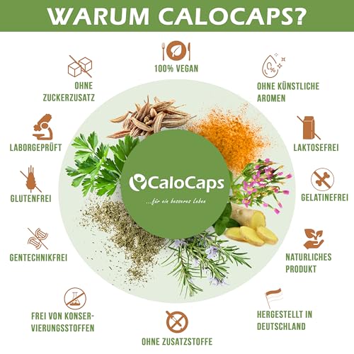 CaloCaps PRE WEIGHT GAINER | 11-Kräuter Bitterkomplex + Zink für Stoffwechsel & Nährstoffverwertung | Natürliche Unterstützung in Aufbauphasen & für Hardgainer | Vegan & Hochdosiert | 90 Kapseln
