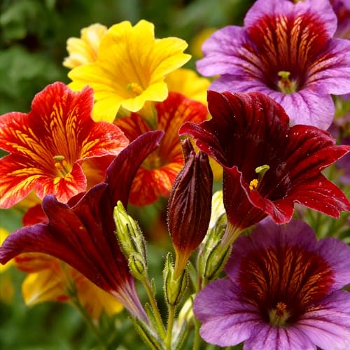 CarpetC 300+ Painted Tongue Seeds for Planting, Non-GMO Annual Flower