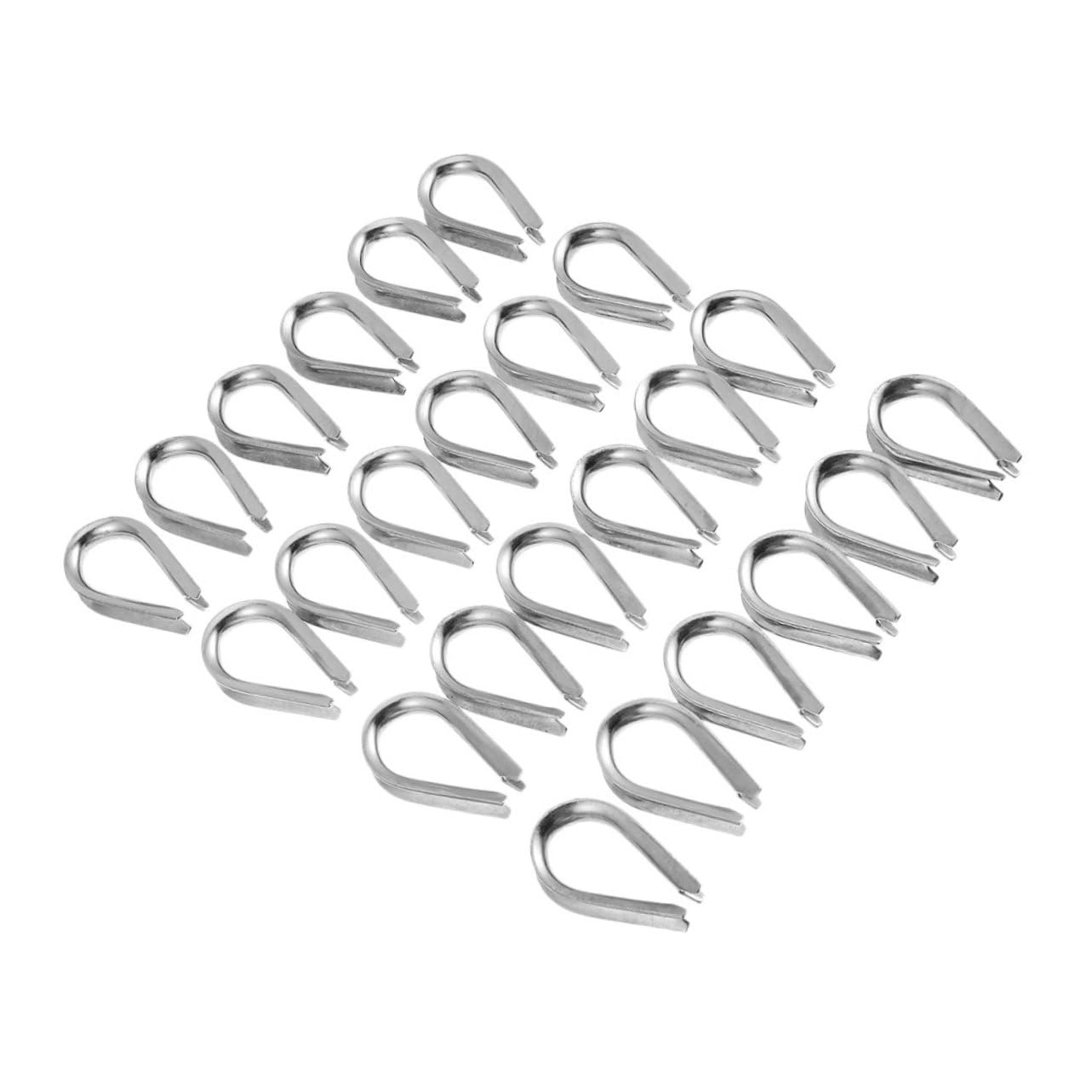 COSMEVIVI Stainless Steel Thimble for Wire Rope Cable Rope Collars Triangular Ring Clamp