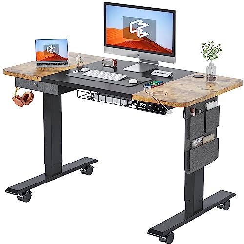 MAIDeSITe Höhenverstellbarer Schreibtisch Elektrisch (160 x 70 cm) mit 4 Memory und 5 Zubehördarunter Schublade,Schwenkrollen Schreibtisch Höhenverstellbar-Ideale Wahl für Homeoffice Desk 16