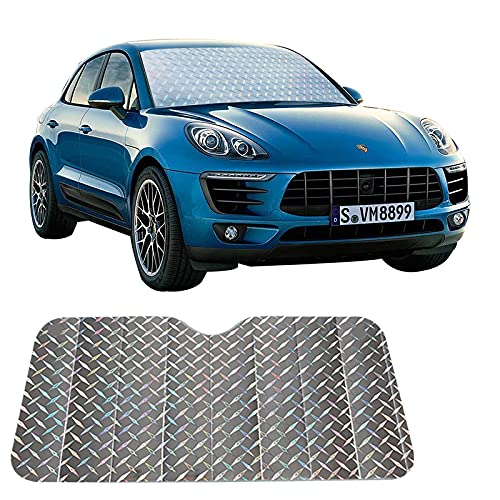 Coolmaster Car Windshield Sun Shade Front Window Sunshade Cover Blocks UV Rays Reflecting Foldable Aluminum Sunshade ((139 x 74) c.m.) Check Size