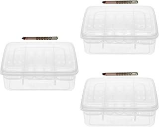 Balacoo 3 Pçs Réptil Animais De Plástico Titular De Plástico Reptisoil Incubadora Incubadora De Ovos De Tartaruga Incubadora De Ovos De Lagarto Caso De Incubação Escalada Ovos De