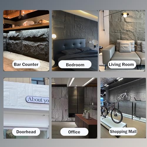 Paneles de pared 3D efecto piedra de 5 cm de grosor aislantes para cocina 8