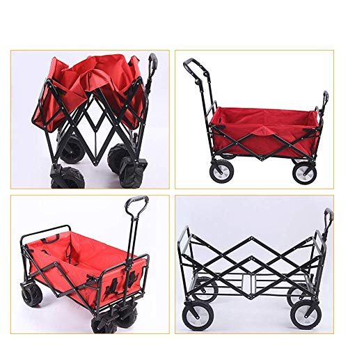Carro plegable para jardín uso multifuncional con ruedas, ideal para camping y actividades al aire libre miniatura 2