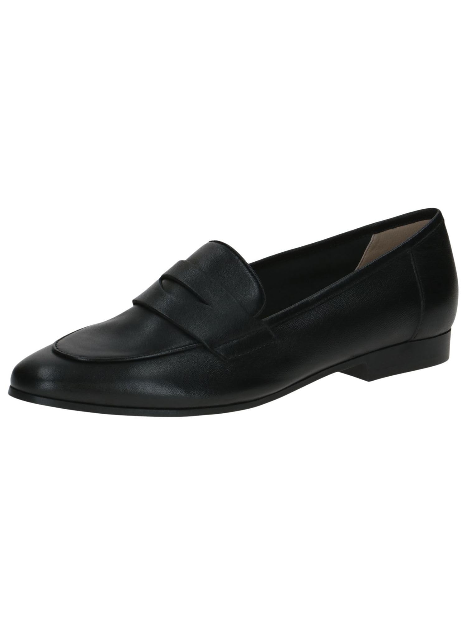 CAPRICE Women's Leather Loafers Elegant, Black (Black Nappa), 4.5 UK