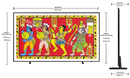 Image of Samsung 190 cm (75 inches) The Frame Series 4K Ultra HD Smart QLED TV QA75LS03BAKXXL (Black)