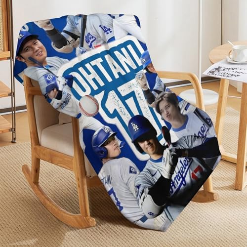 大谷翔平 毛布 ハーフサイズ 100×125cm フランネルブランケット 高精細プリント 軽量 抗菌防ダニ 静電気防止 洗濯可能 オールシーズン使用 柔らかい 子供 大人兼用 [2]