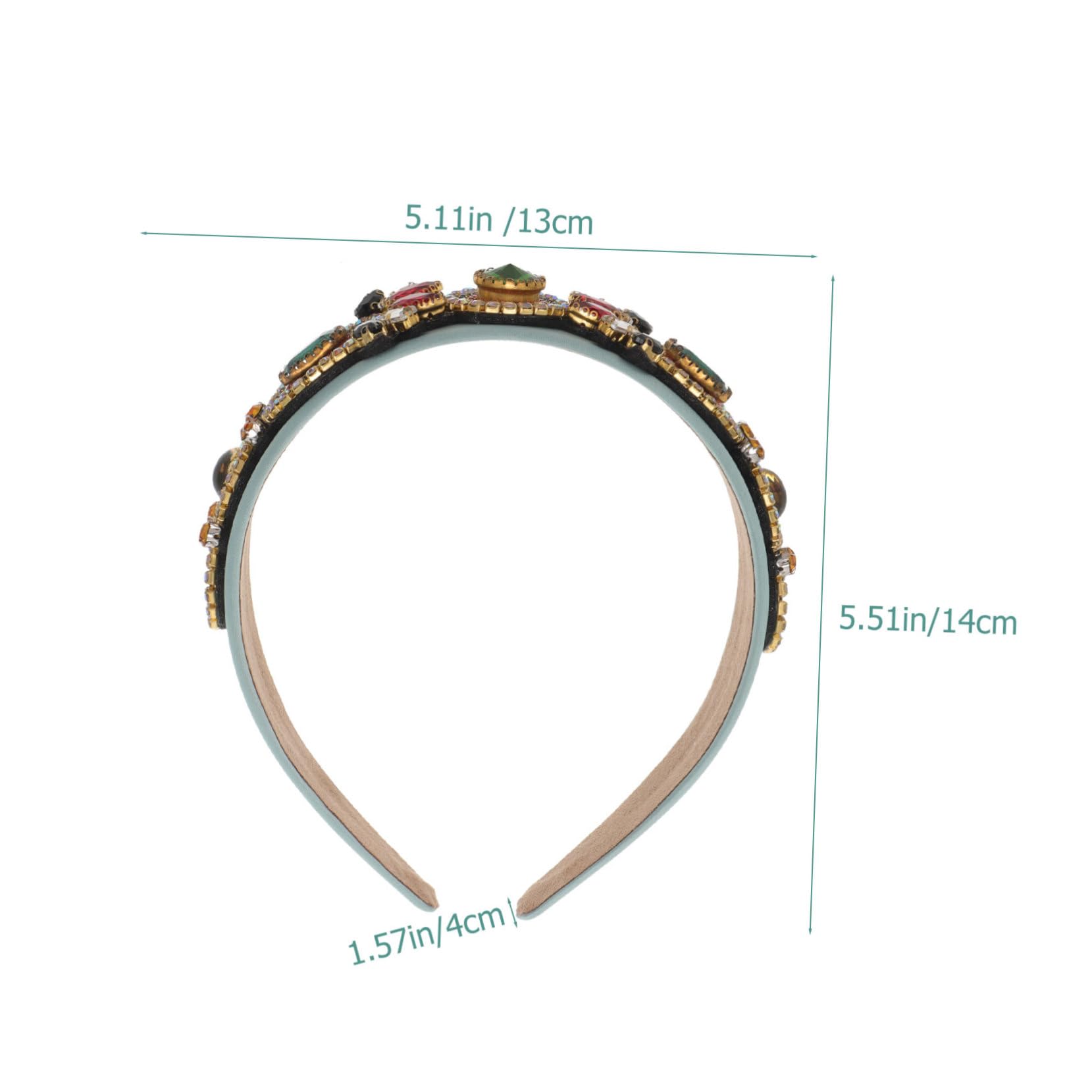FRCOLOR 3 Piezas de Diadema Brillante para Fiesta Individual Diadema Ancha con de Imitación Accesorio para El Cabello para Mujer