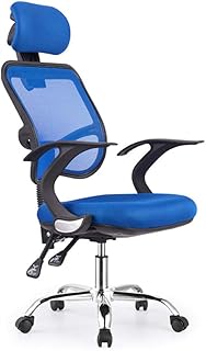 YYZZ Silla ergonómica para computadora de Oficina, Silla giratoria de Malla con Respaldo Alto, Silla de Escritorio Acolchada con Brazos Plegables y Soporte para la Cabeza