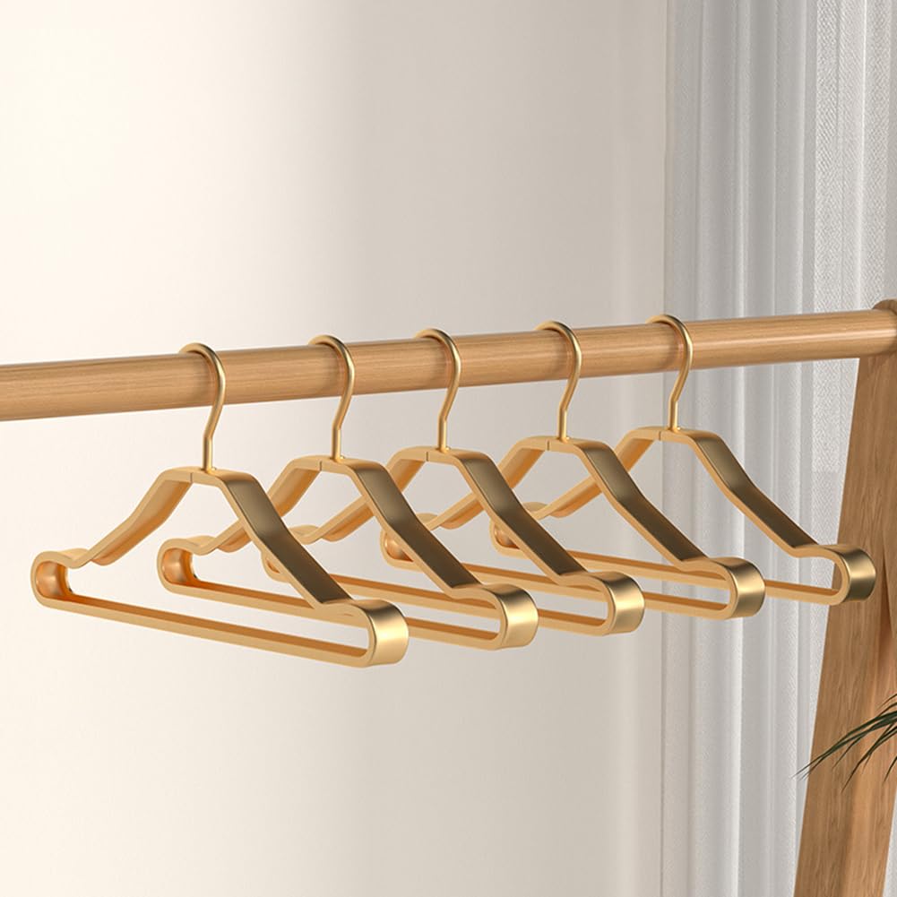 20 Cintres Métal Gain De Place | Doré Anti-Rouille | Pour Robes, Chemises, Manteaux | Épaisseur 0.3cm