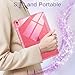 JETech Glitter Case for iPad (A16) 11th/10th Generation (2025/2022) with Pencil Holder, Cute Sparkly Slim Cover for Kids and Girls, Shiny Clear Back Shell (Pink)