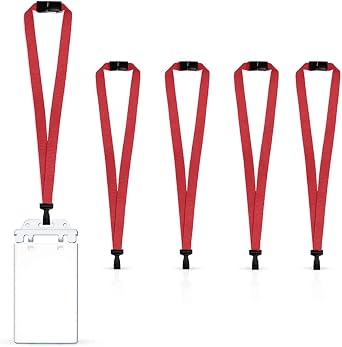 Bulk Polyester Breakaway Lanyards for ID Badge Name Tag -Lanyards Badge Clip With Plastic Clip Hook for Badge Holders