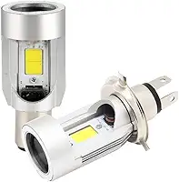 Lâmpada LED H4 30W 6000K com Cooler – 3200 Lumens COB Alta Potência – Farol Alto e Baixo para Carros e Motos (Soquete H4)