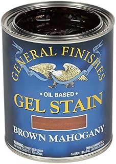 General Finishes Oil Base Gel Stain, 1 Quart, Brown Mahogany