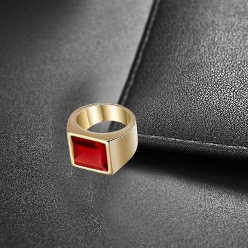 10K 14K 18K Solid Gold Ruby Ring for Men Real Gold Customized 2-10 Carat Men's Red Ruby Gemstone Wedding Band Ring Engagement Ring Jewelry Gift for Husband Dad Fathers Day Anniversary3