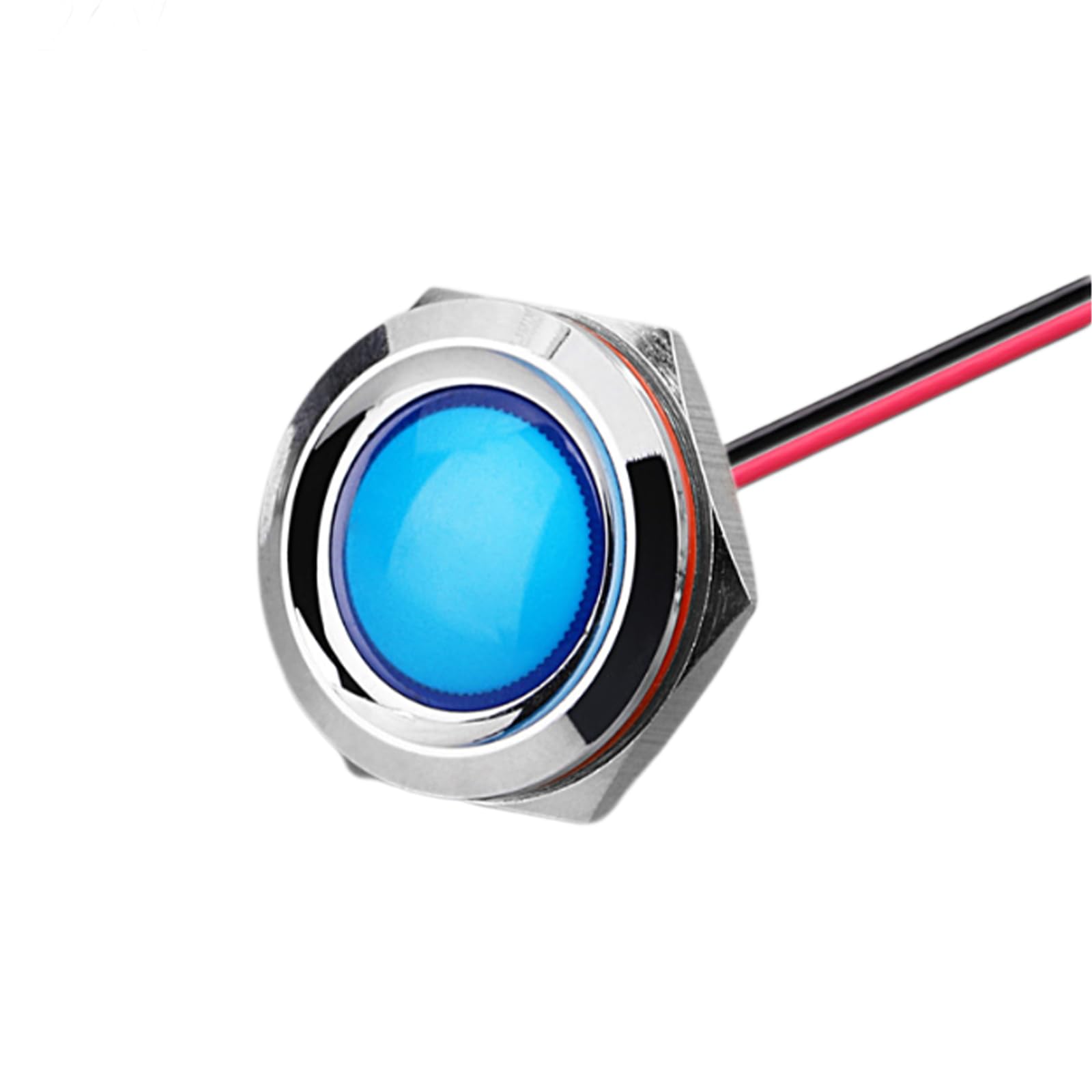 MOUMOUTEN Metal Indicator Lights, Waterproof Signal Lamp Led Indicator Light 16mm Ac/Dc 5-24v (Blue)