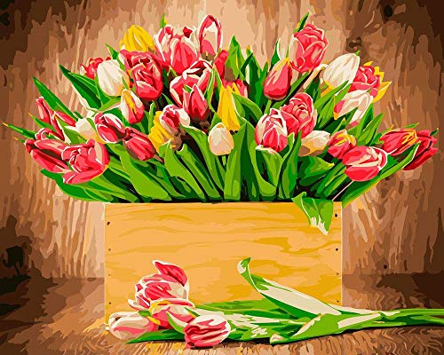 Kit canevas point de croix fleur de broderie raffinée format 45x55cm - 2