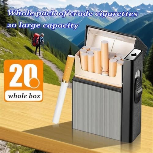 Encendedor 2 en 1 estuche para cigarrillos recargable USB miniatura 2