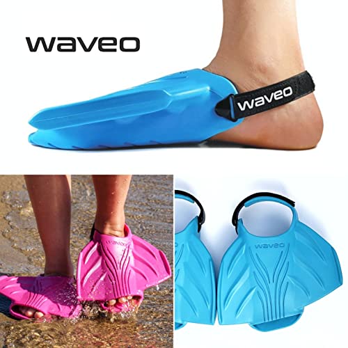 Aletas cortas Waveo Fun Fins ajustables para evitar calambres al nadar en mar 6