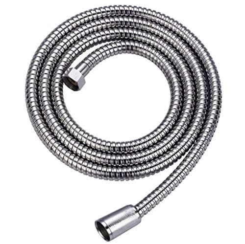 KAV Universal Shower Hose, Flexible Anti-Kink Stainless Steel Hose with Brass Insert & Chrome Finish, Leakproof - Image 2