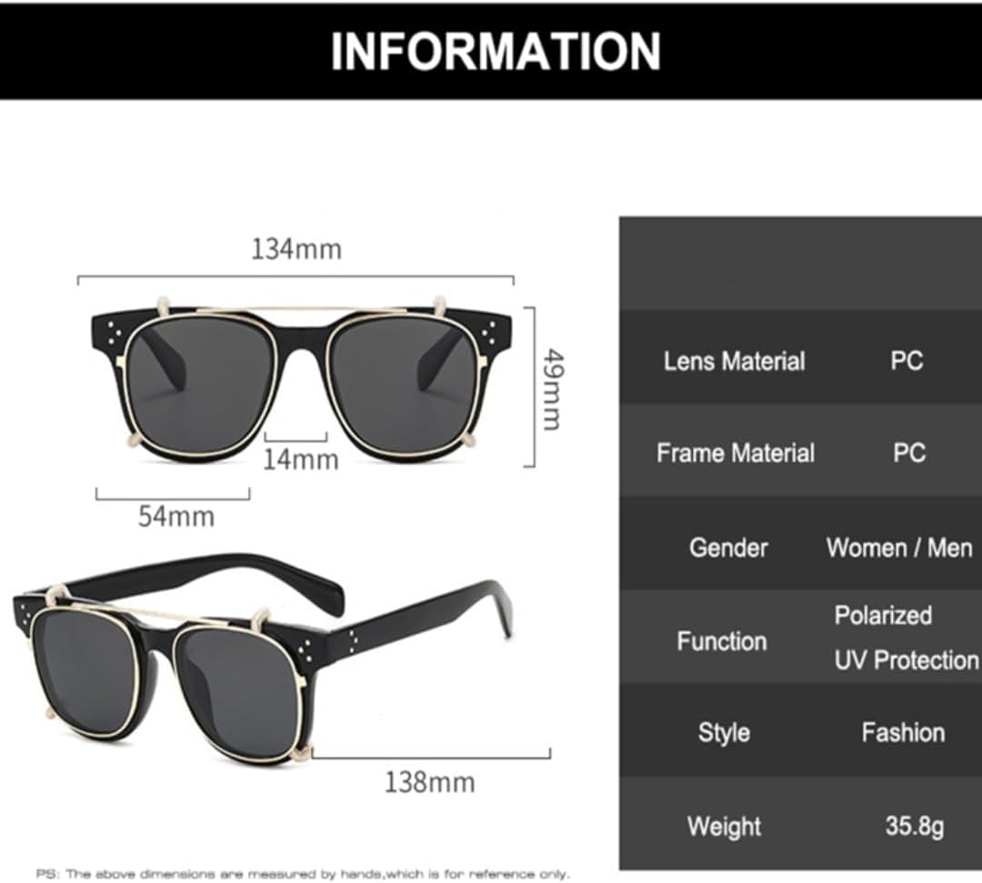 Retro Steampunk Sunglasses for Women Removable Separable Lens Eyeglasses Uv400