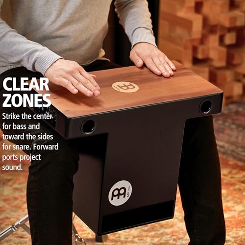 Meinl Pickup Slaptop Cajon Box Drum with Internal Snares and Forward Projecting Sound Ports -NOT MADE IN CHINA - Walnut Playing Surface, 2-YEAR WARRANTY (PTOPCAJ2WN) - Image 4