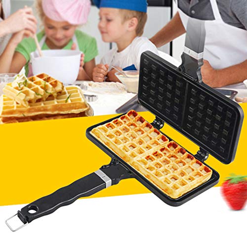 Waffle Iron Baking Pan Aluminum Alloy DIY Non Stick Stove Top Kitchen Mold