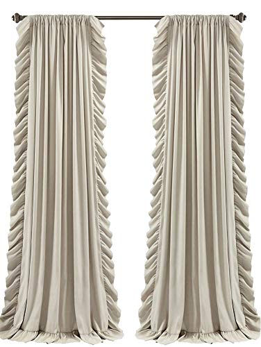 Lush Decor Reyna Ruffle Window Curtain Panel Set, Pair,...