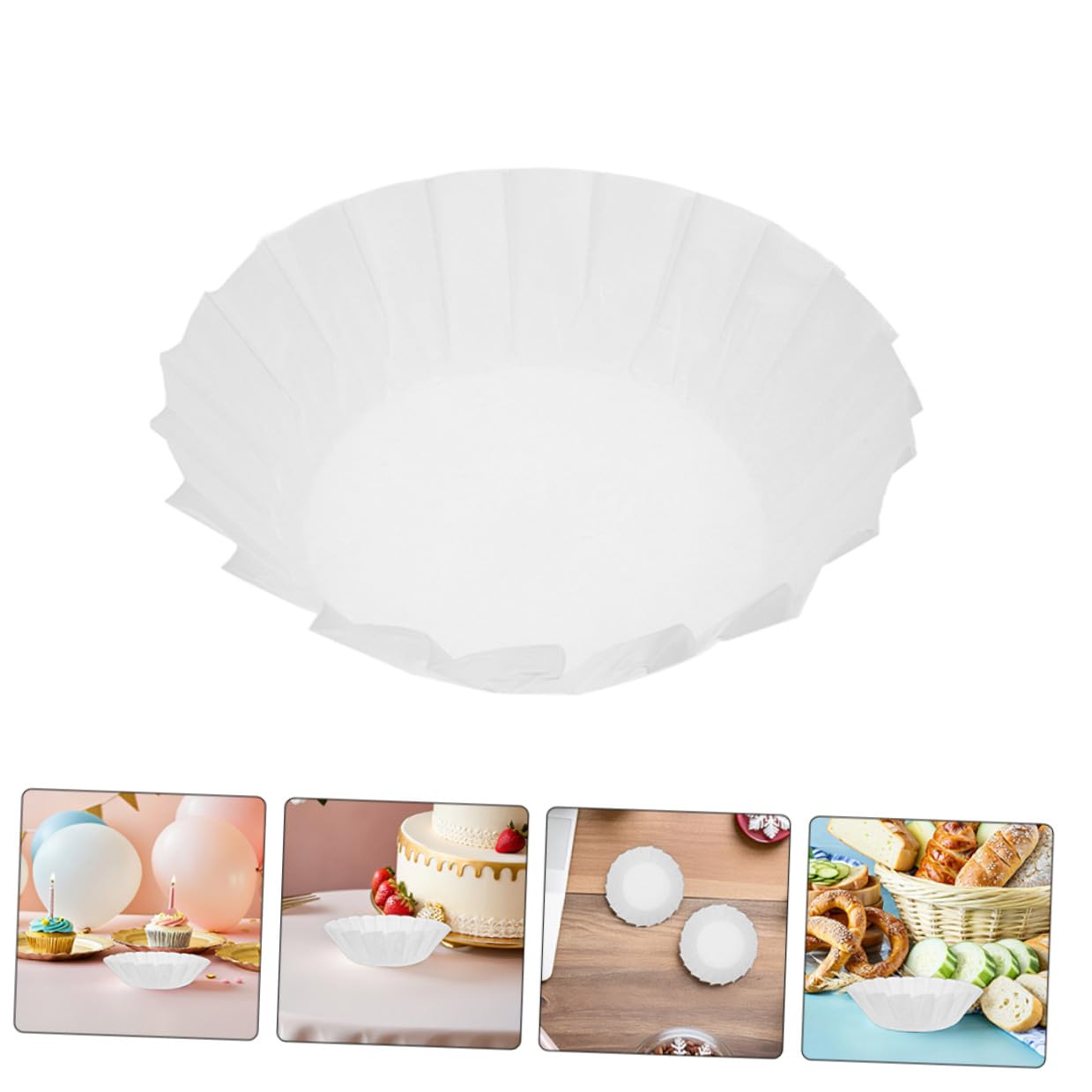 Hohopeti 100piezas Papel de Horno para Tartas Moldes Redondos Resistentes al Aceite Papel Pergamino Desechable para Freidora de Aire y Bandejas para Hornear para Hornos y Cupcakes