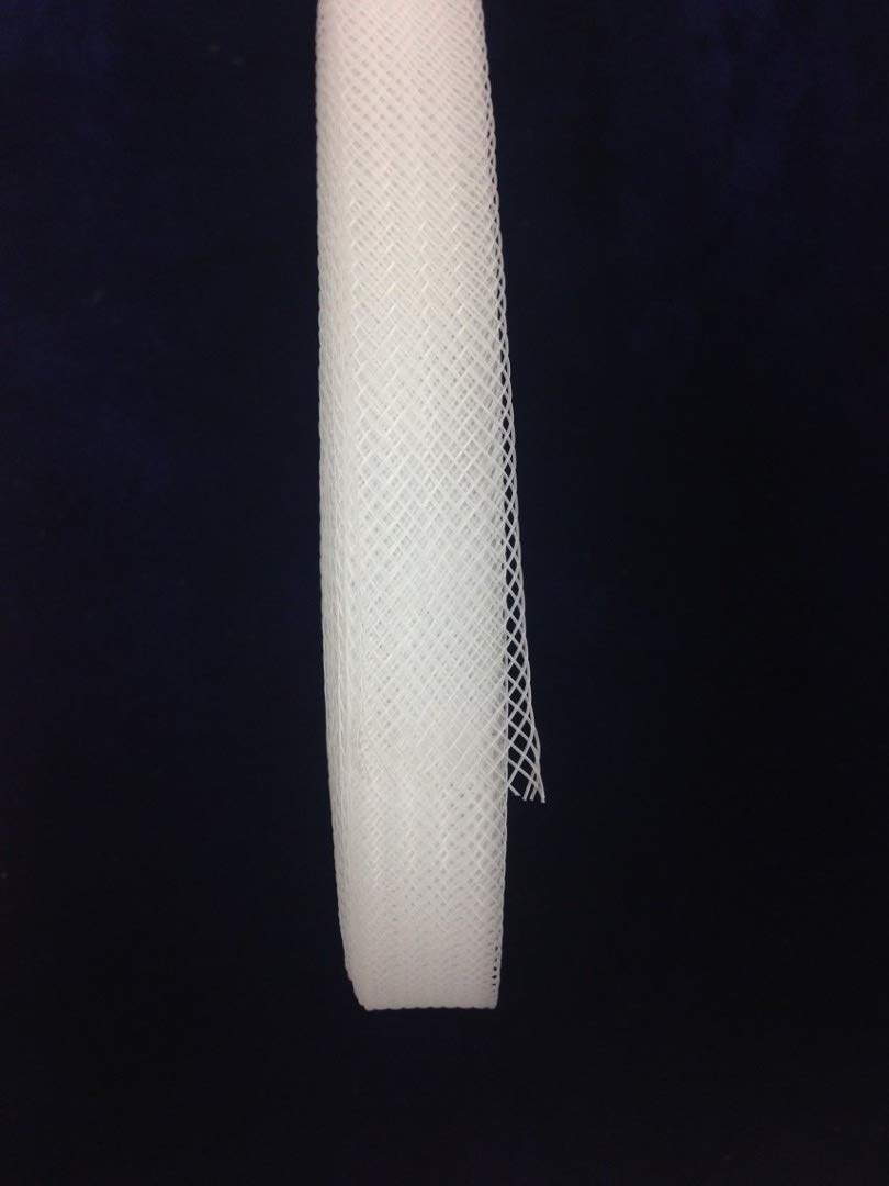 Stiff Horsehair by The Roll 50 Yards (Multiple Widths) (White, 1")