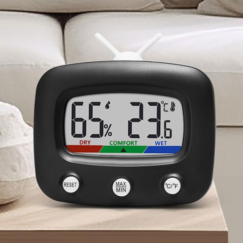 ABS Digital Electronic Thermometer Hygrometer Color Screen Household