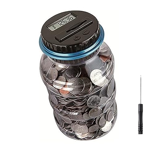 Coin Piggy Bank Saving Jar, Winnsty Digital Coin Counter with LCD Display Large Capacity Money...