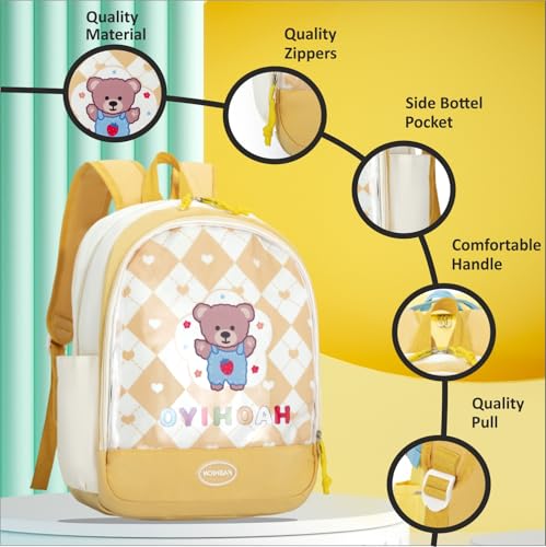 Image of Tinytot 15 inch Cute Backpack for Kids Girls Boys Toddler Backpack Preschool Nursery Play School Travel Bag for 5 to 8 Year Child - Mini Size