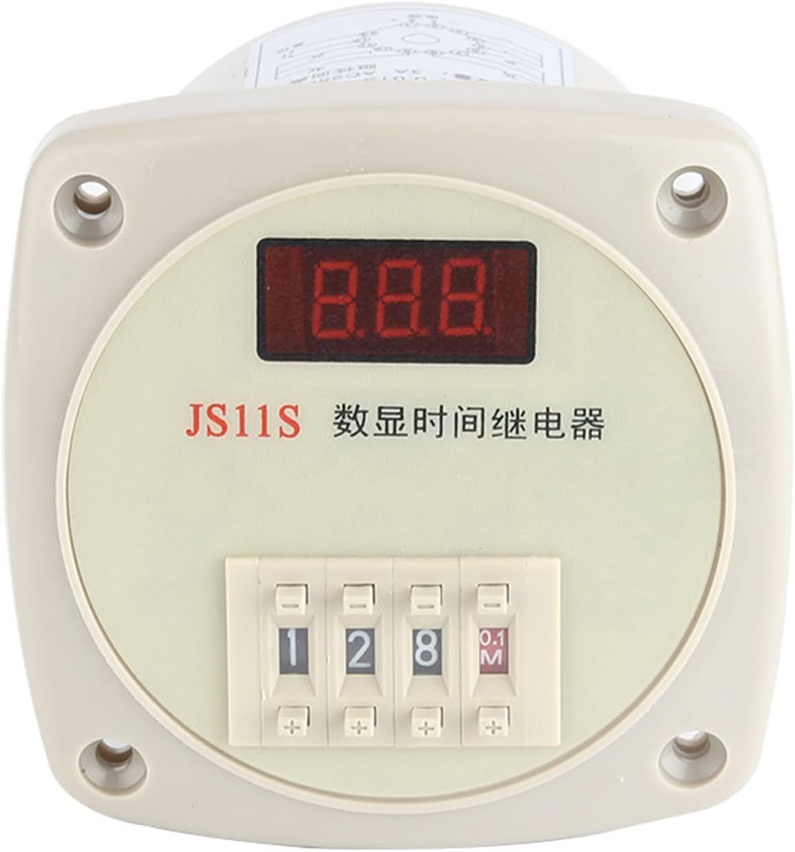 JS11S Digital Display Time Relay 0.01-9.99S 0.1-99.9S 1-999S 1-999M 0.01S-999H Delay Time Switch Timer AC220V AC380V(380V,0.01-9.99S)