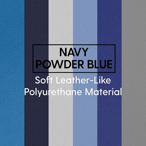 Image of Factory Direct Partners SoftScape 15 inch Square Classroom Floor Cushions with Handles Flex Seating for Daycare, Preschool, Playroom 2 inch Thick Deluxe Foam (6-Piece) - Navy /Powder Blue, 12228-NVPB