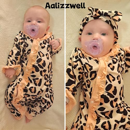 Aalizzwell Baby Girls Romper Outfit Fall Winter Clothes with Accessories3