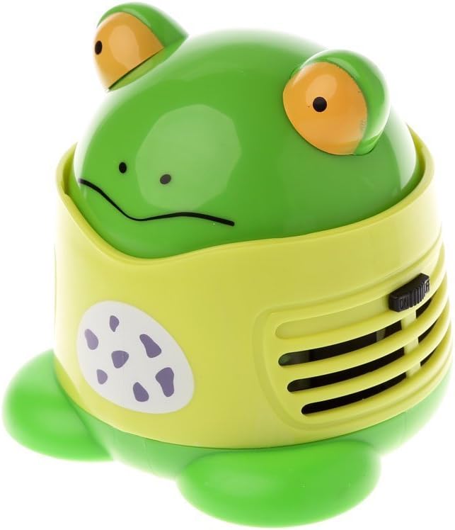 Table Cleaner, Desktop Vacuum Cartoon Mini Frog Dust Catcher Assistance Keyboard Cleaning Dust Sweeper for Home Office