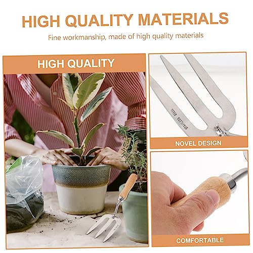 Rastrillo de mano para jardinería resistente miniatura 2