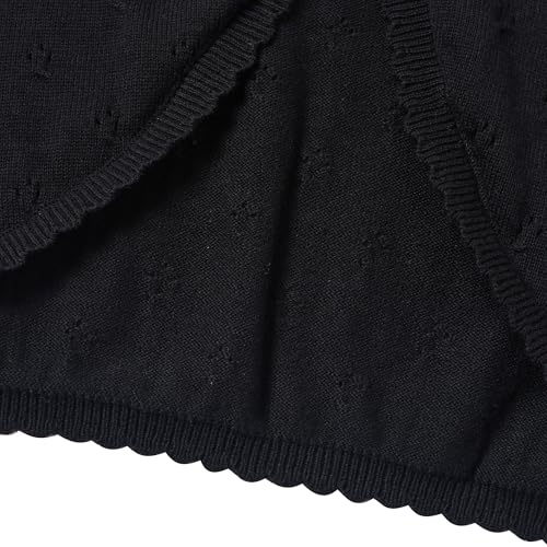 Image of Girls Long Sleeve Cardigan Kids Button Closure Knitted Bolero Shrug Girls Sweaters Tops