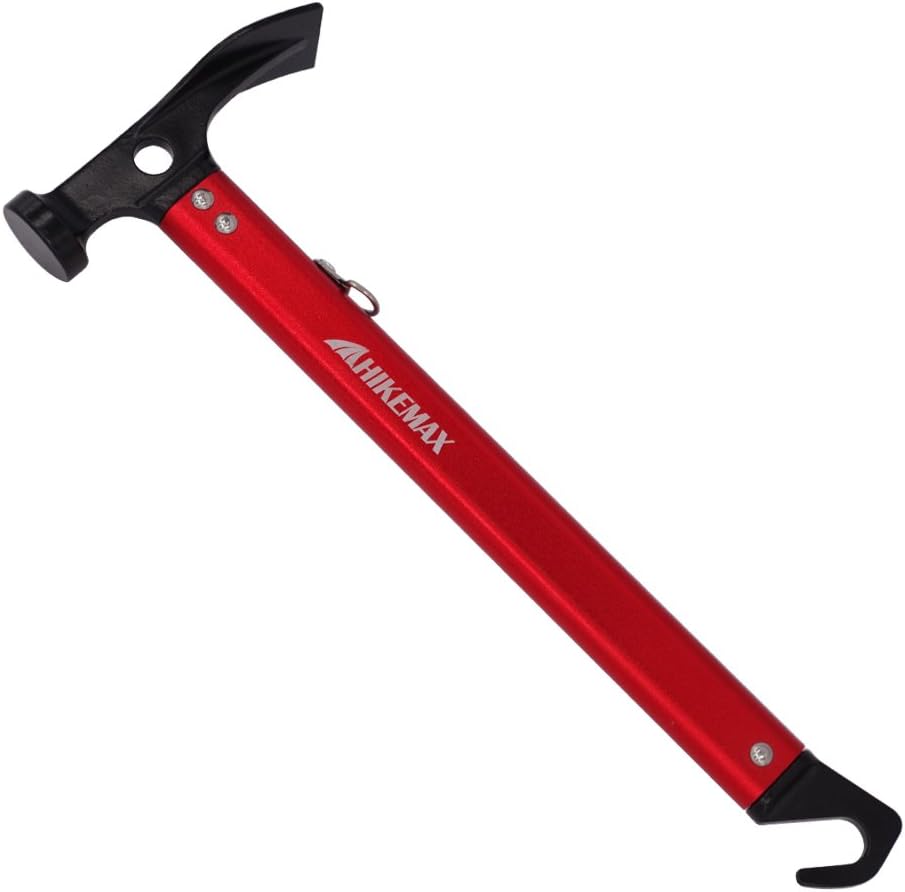 Lightweight Outdoor Camping Hammer Aluminum Tent Hammer with Tent Stake Remover