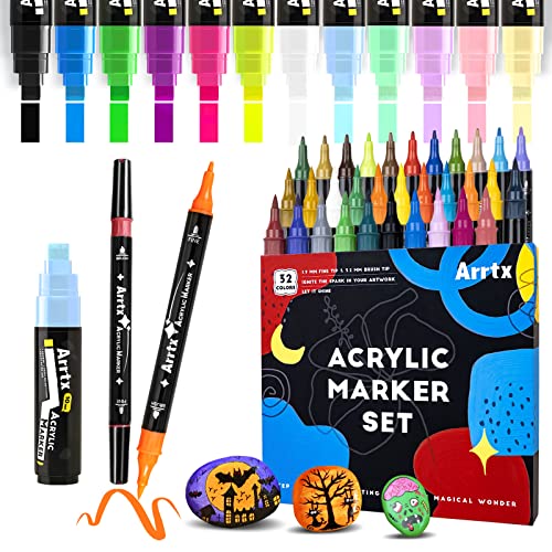Arrtx Acrylic Paint Pens, 42 Colors Paint Markers for Rock Painting, Water Based Acrylic Painting Supplies for Fabri image 10