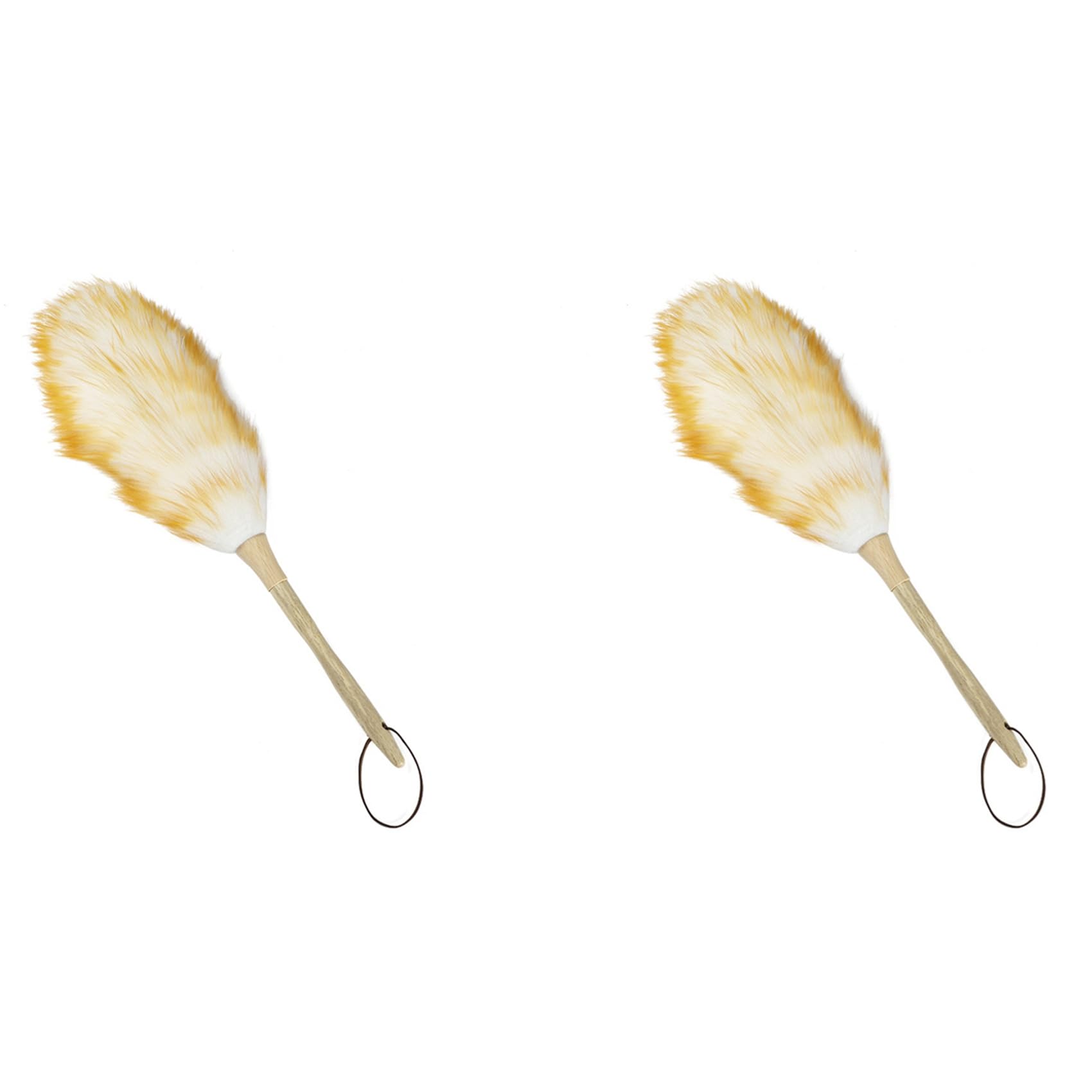 Hndhbfgrt 2X Lambswool Dusters with Solid Wooden Handle, Flexible Head, Anti-Static,for, Home and Car Etc.